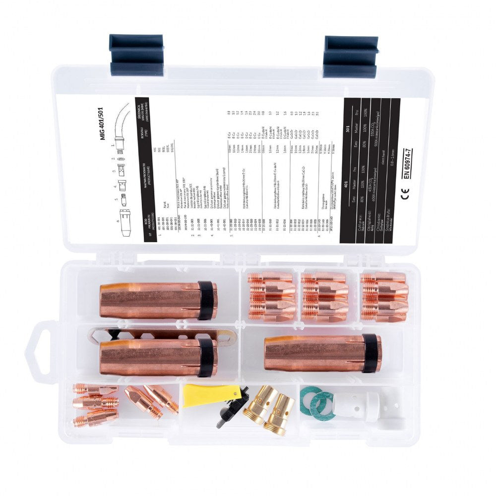 Pièces de rechange pour torche MB-501 - Kit de 31 pièces - Le Comptoir du Soudeur