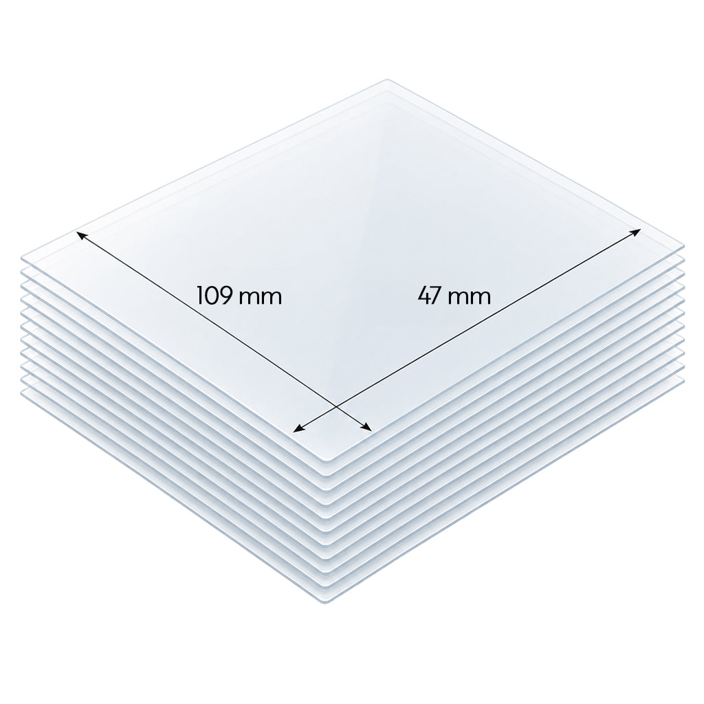 Écrans polycarbonates incolores 109x47 mm - Lot de 10 pièces - Le Comptoir du Soudeur