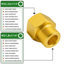 Adaptateur w24.32x1/14 (Femelle) vers w21.8x1/14 (Male)