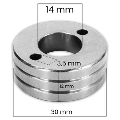 Galet aluminium 30x14x12 mm - Le Comptoir du Soudeur