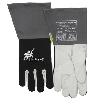 Gants de soudage noirs en cuir croûte bovin - Le Comptoir du Soudeur