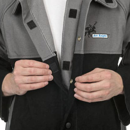Veste de soudage grise en coton ignifugé - Le Comptoir du Soudeur