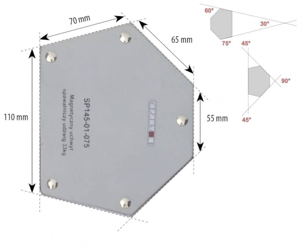 Angle de soudage magnétique Spartus 33kg - Le Comptoir du Soudeur