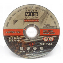 Disque pour couper le métal 125x1x22,2 InterVis - Le Comptoir du Soudeur