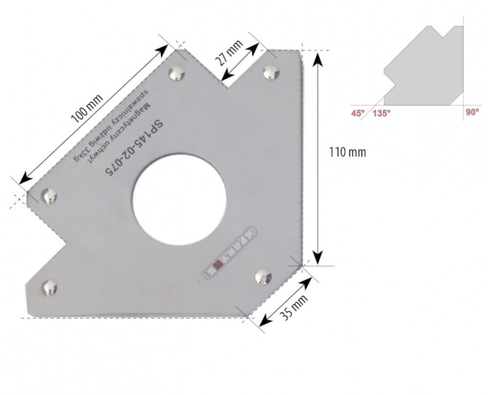 Support de soudure magnétique Spartus 33kg - Le Comptoir du Soudeur